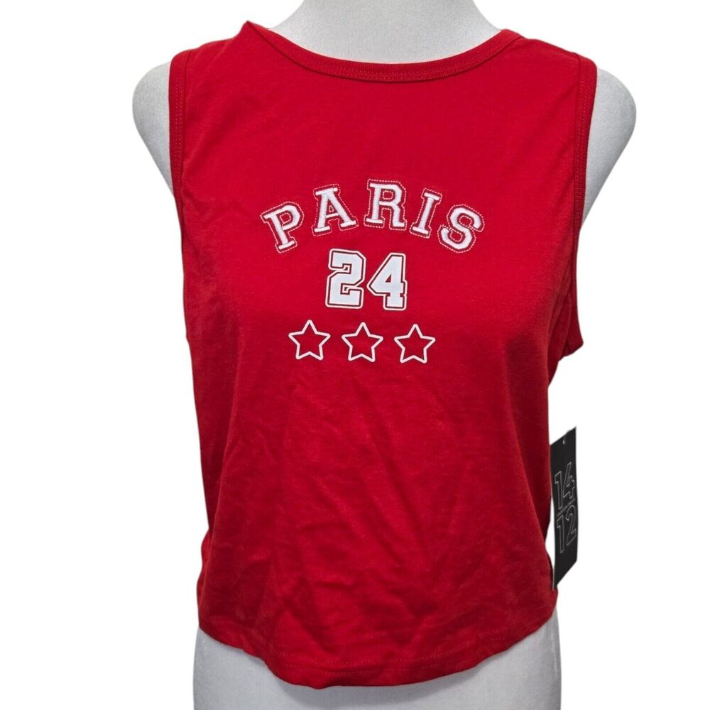 Fourteen Twelve Paris 24 Red Tank Top XL